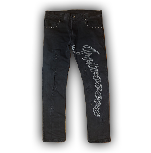 'Stone' Black Denim